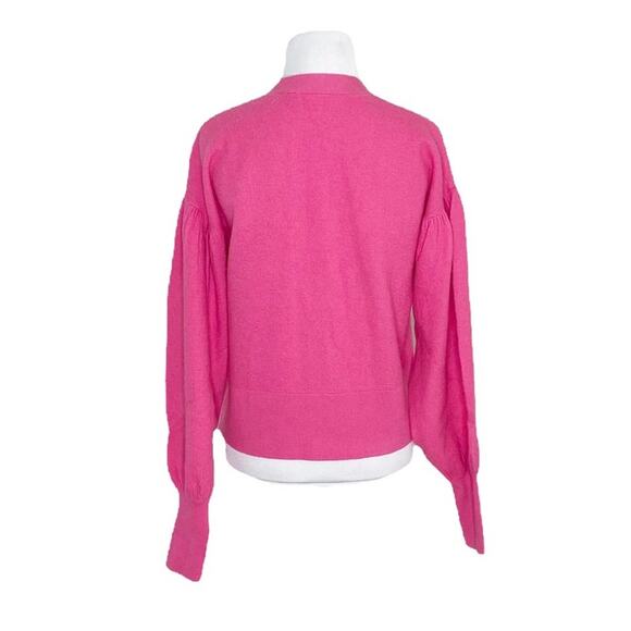 Ulla Johnson Ansel Boiled Wool Cardigan Sweater in Fuchsia Pink Size P/S - Picture 5 of 9